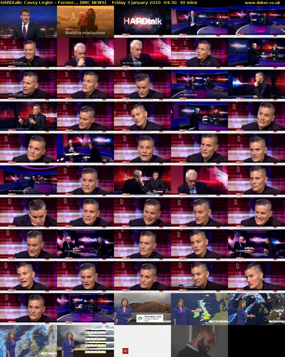 HARDtalk: Casey Legler - Former... (BBC NEWS) Friday 3 January 2020 04:30 - 05:00