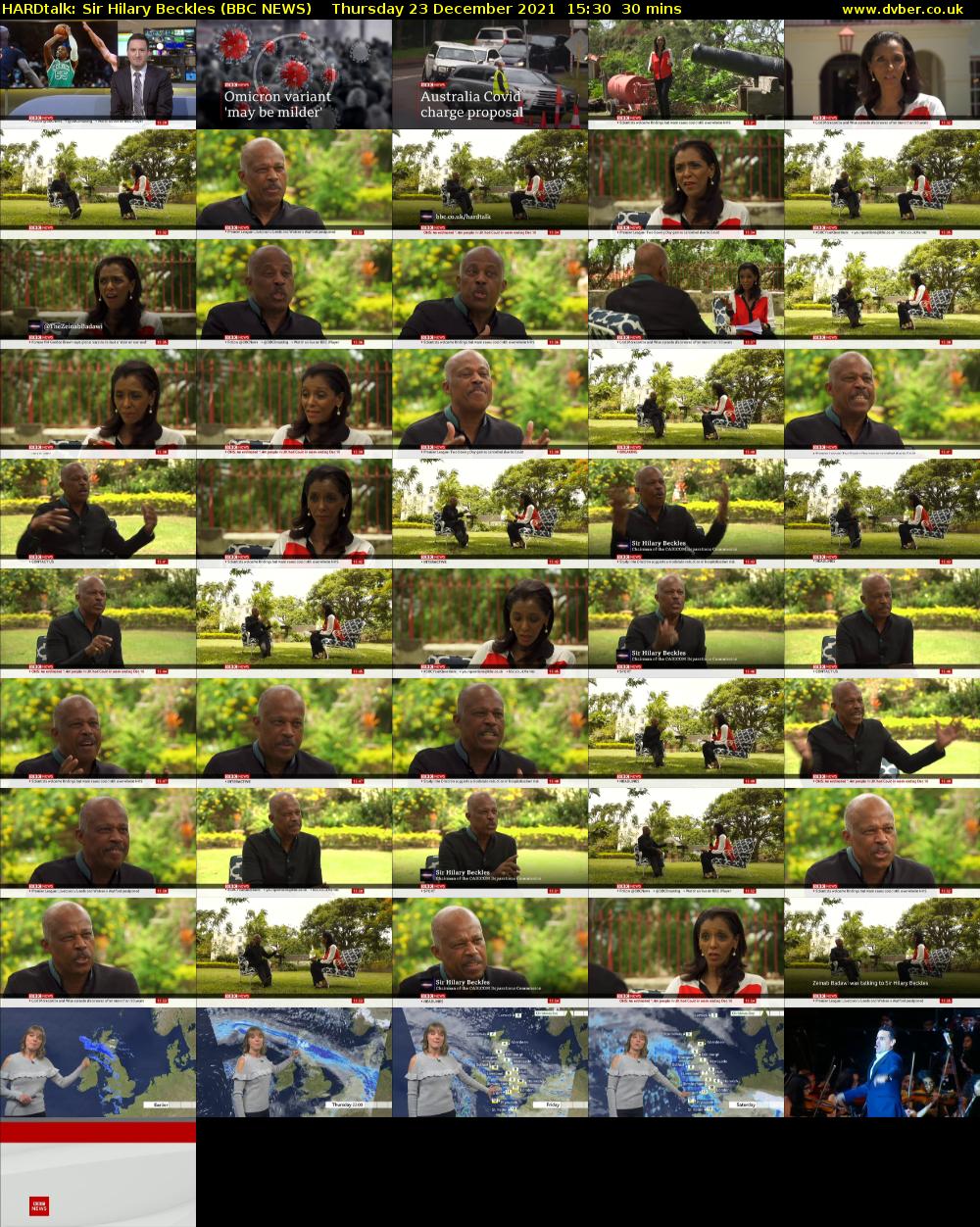 HARDtalk: Sir Hilary Beckles (BBC NEWS) Thursday 23 December 2021 15:30 - 16:00