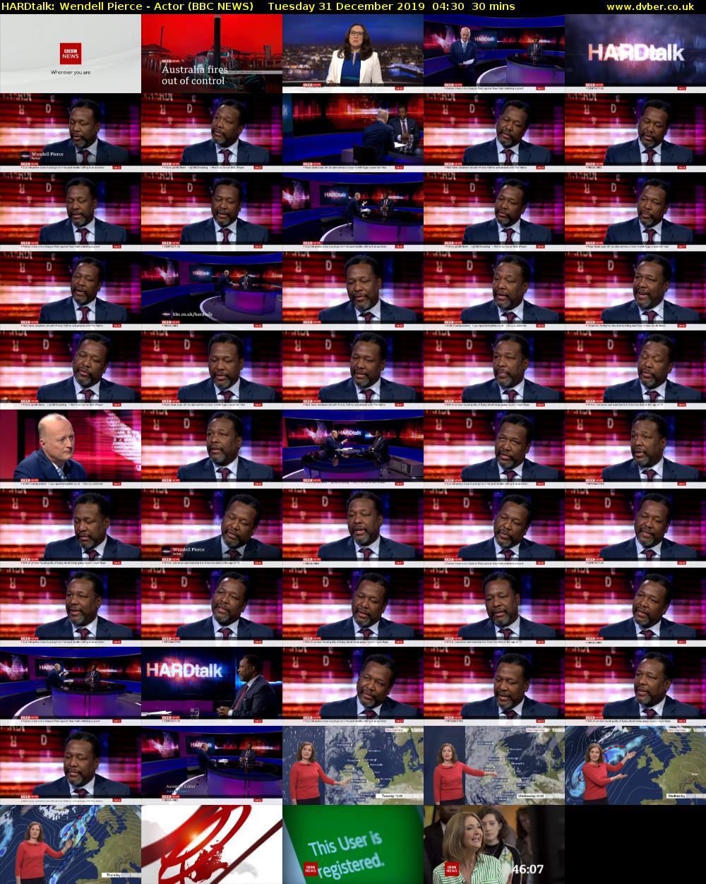 HARDtalk: Wendell Pierce - Actor (BBC NEWS) Tuesday 31 December 2019 04:30 - 05:00