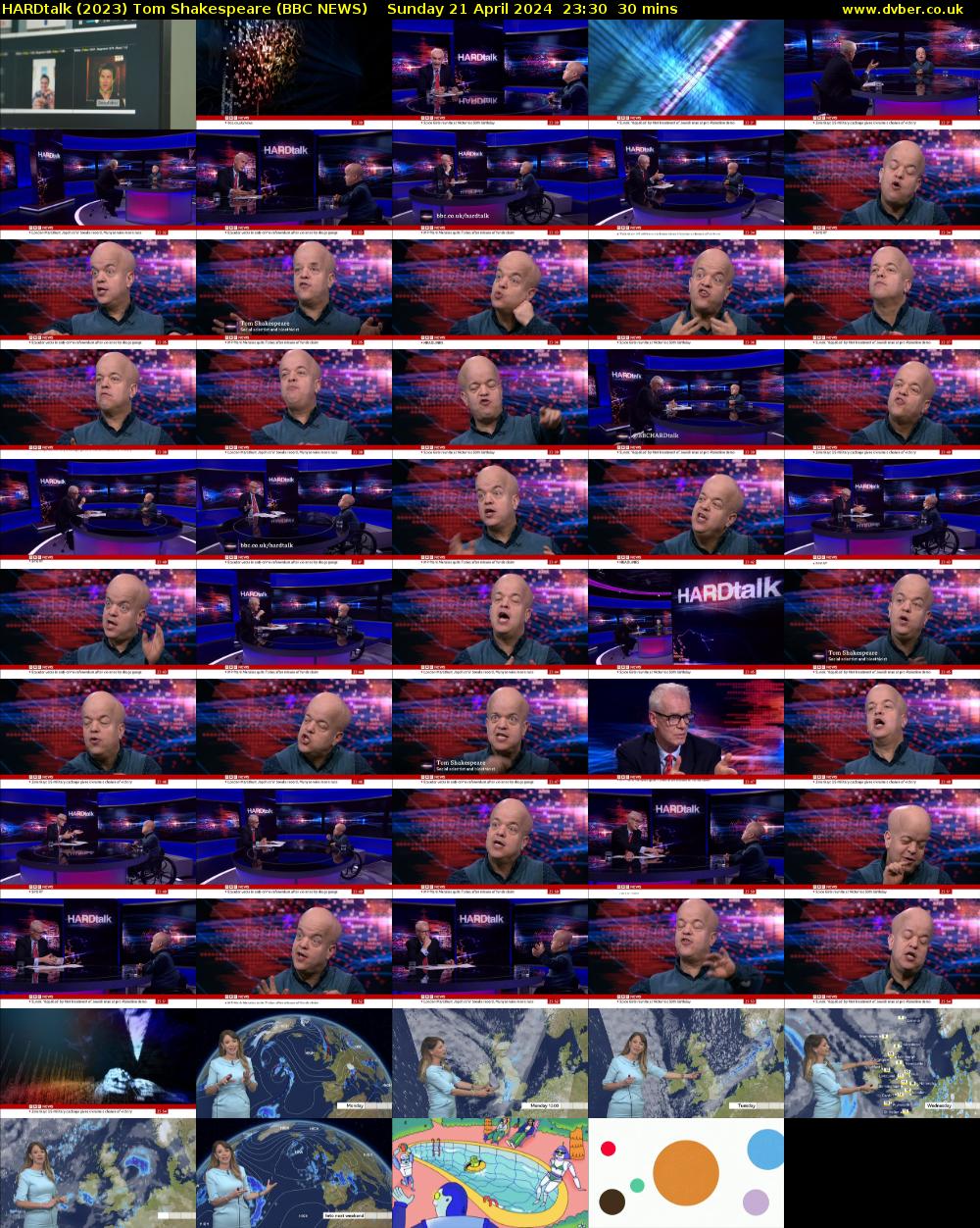 HARDtalk (2023) Tom Shakespeare (BBC NEWS) Sunday 21 April 2024 23:30 - 00:00