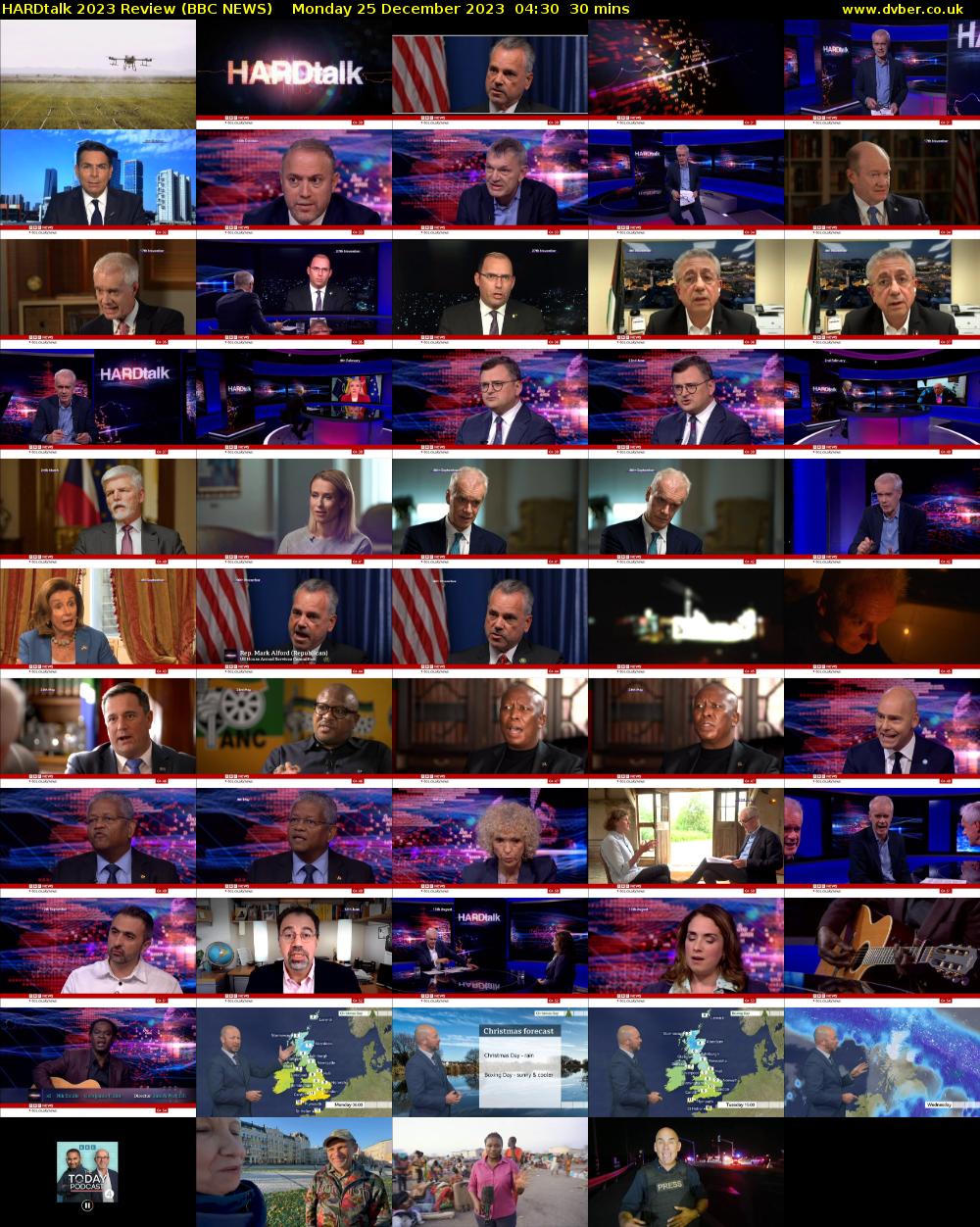 HARDtalk 2023 Review (BBC NEWS) Monday 25 December 2023 04:30 - 05:00