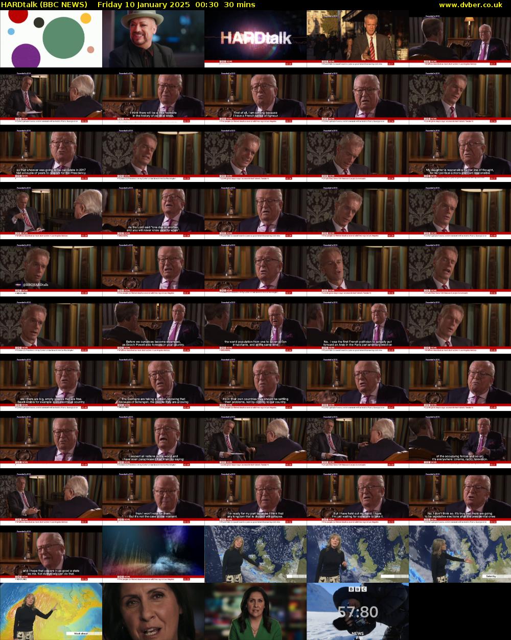 HARDtalk (BBC NEWS) Friday 10 January 2025 00:30 - 01:00