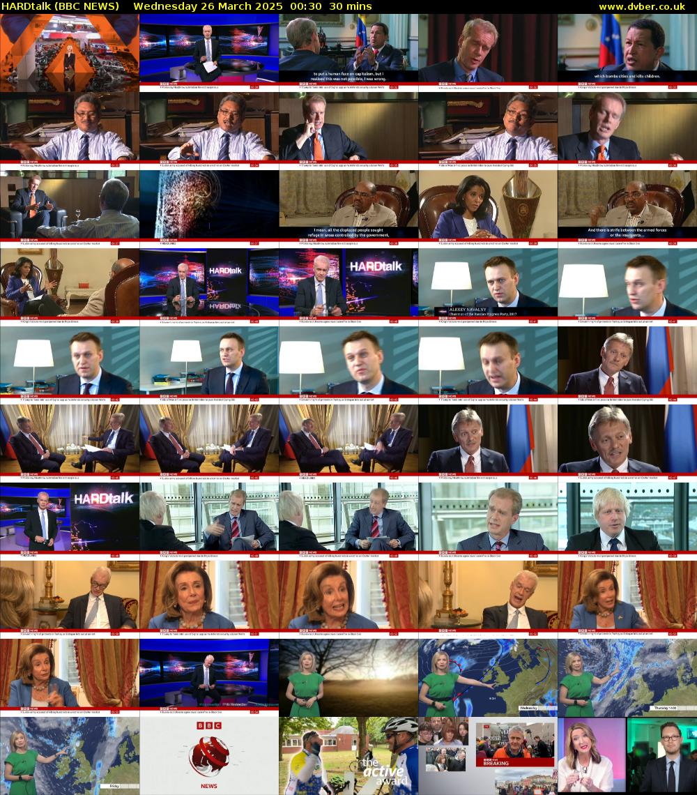 HARDtalk (BBC NEWS) Wednesday 26 March 2025 00:30 - 01:00