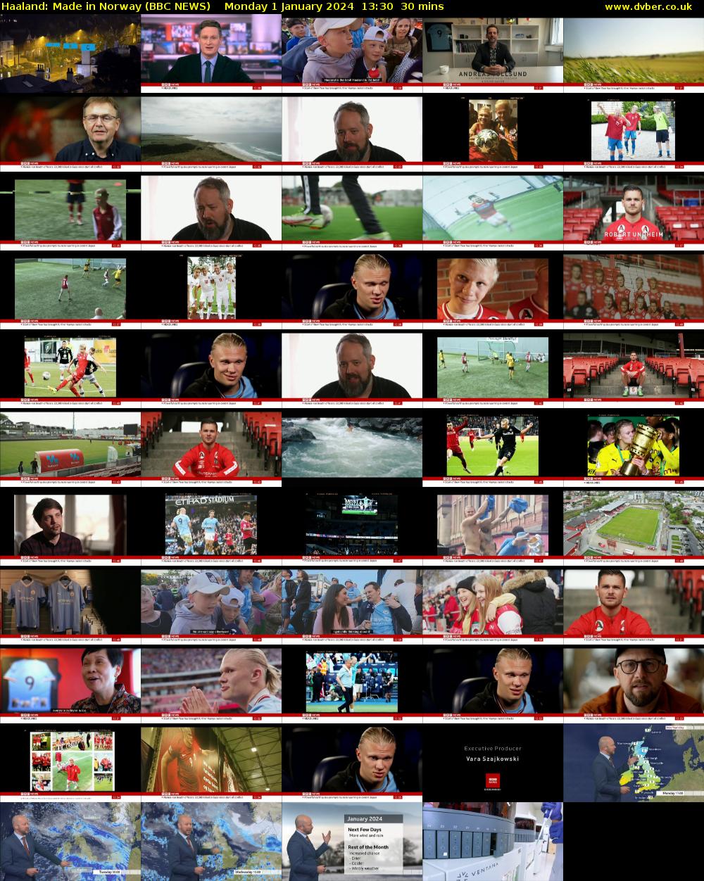 Haaland: Made in Norway (BBC NEWS) Monday 1 January 2024 13:30 - 14:00