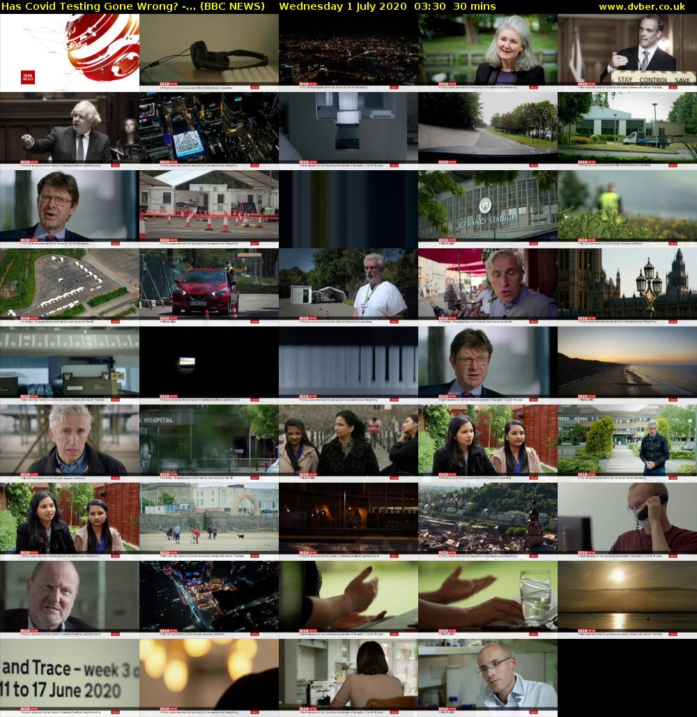 Has Covid Testing Gone Wrong? -... (BBC NEWS) Wednesday 1 July 2020 03:30 - 04:00