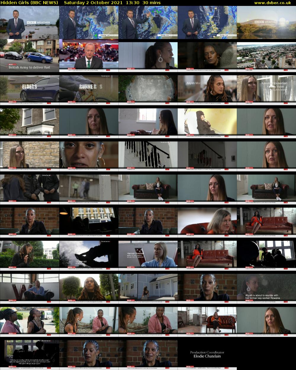 Hidden Girls (BBC NEWS) Saturday 2 October 2021 13:30 - 14:00