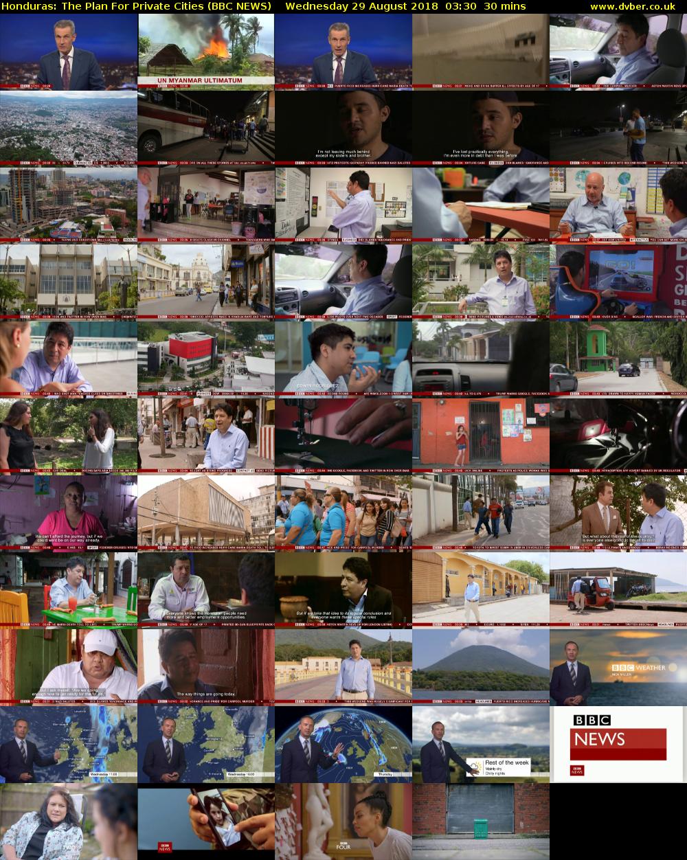 Honduras: The Plan For Private Cities (BBC NEWS) Wednesday 29 August 2018 03:30 - 04:00
