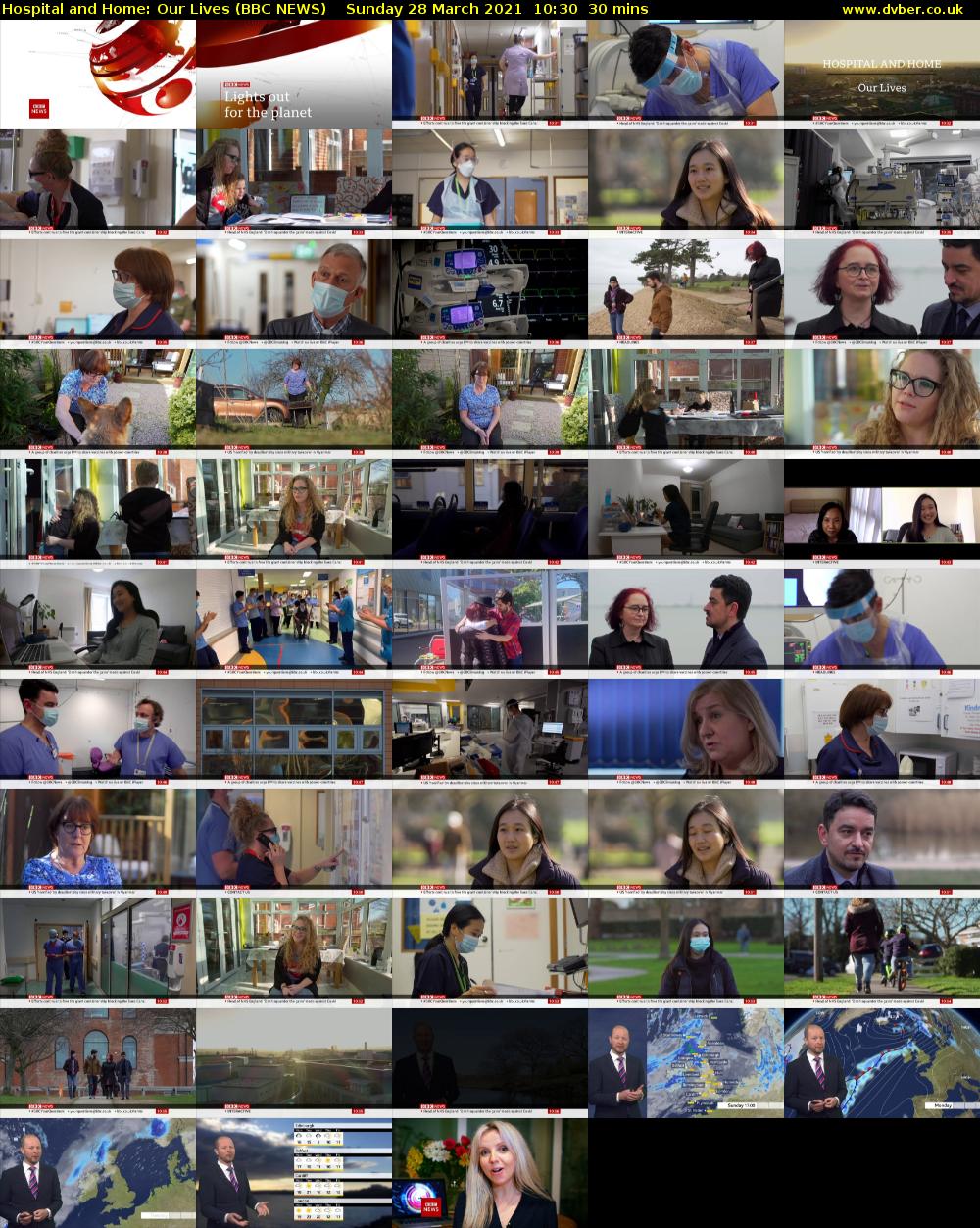 Hospital and Home: Our Lives (BBC NEWS) Sunday 28 March 2021 10:30 - 11:00