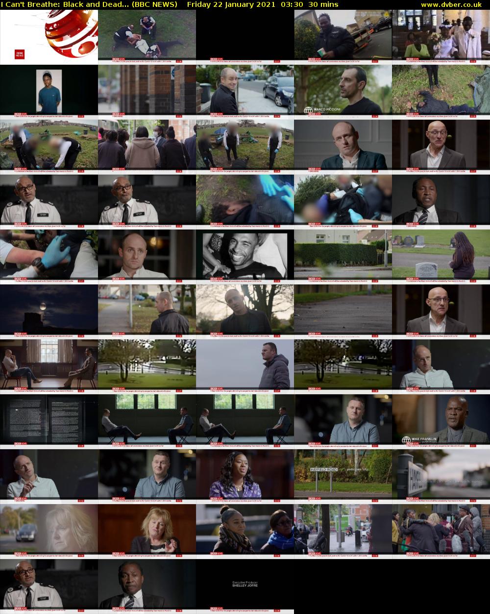 I Can't Breathe: Black and Dead... (BBC NEWS) Friday 22 January 2021 03:30 - 04:00