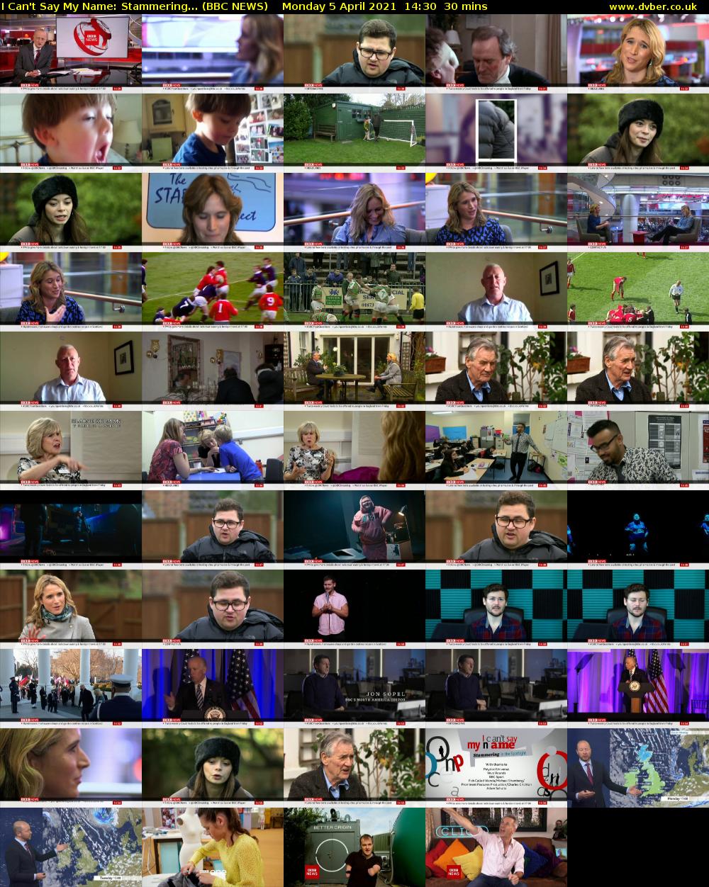 I Can't Say My Name: Stammering... (BBC NEWS) Monday 5 April 2021 14:30 - 15:00
