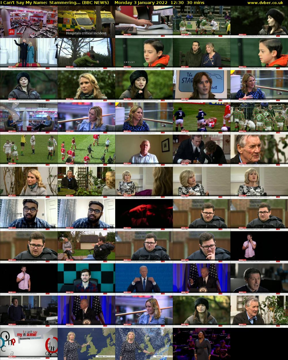 I Can't Say My Name: Stammering... (BBC NEWS) Monday 3 January 2022 12:30 - 13:00