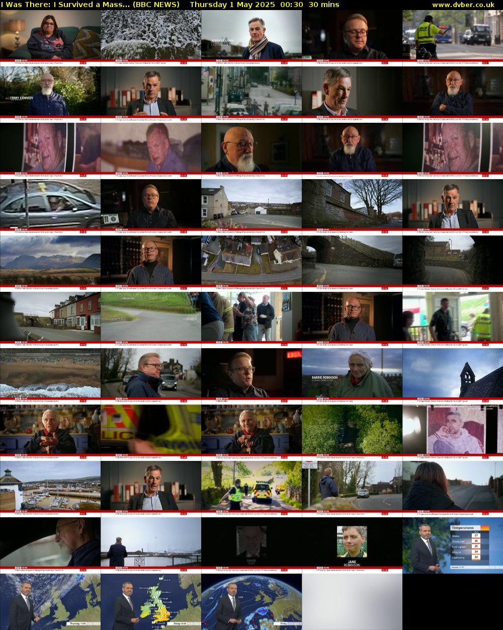 I Was There: I Survived a Mass... (BBC NEWS) Thursday 1 May 2025 00:30 - 01:00