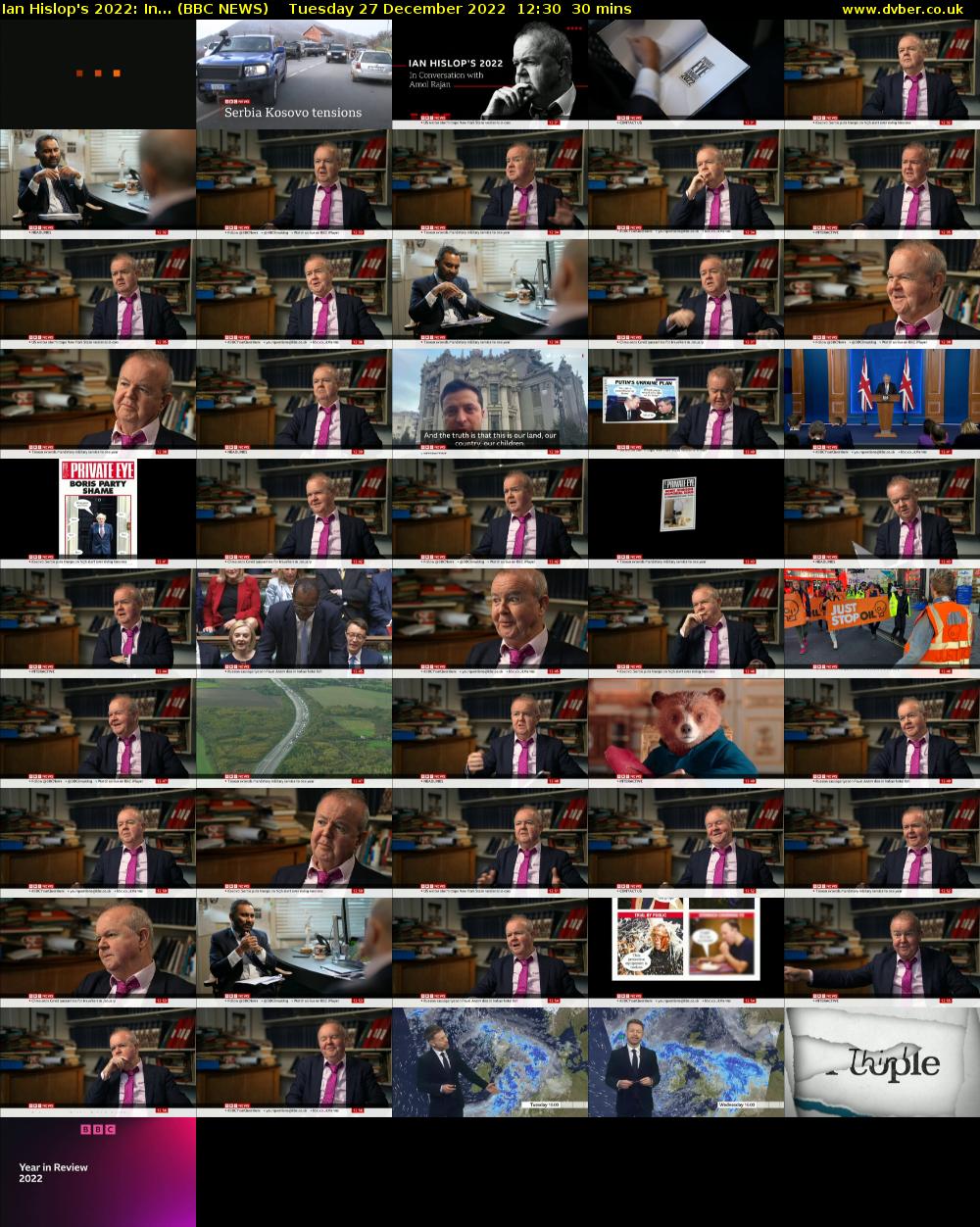 Ian Hislop's 2022: In... (BBC NEWS) Tuesday 27 December 2022 12:30 - 13:00
