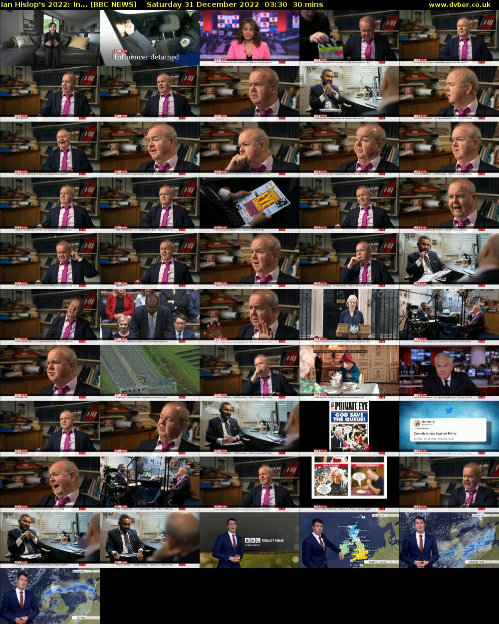 Ian Hislop's 2022: In... (BBC NEWS) Saturday 31 December 2022 03:30 - 04:00
