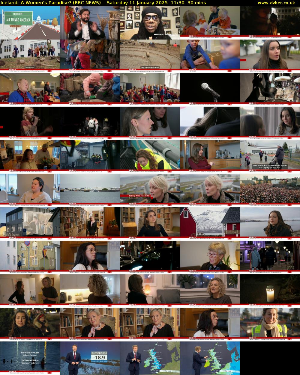 Iceland: A Women's Paradise? (BBC NEWS) Saturday 11 January 2025 11:30 - 12:00