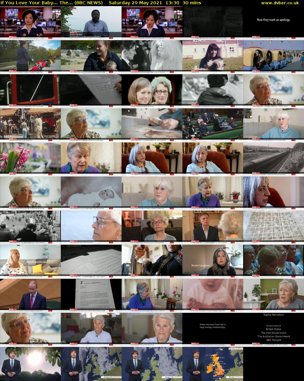 If You Love Your Baby... The... (BBC NEWS) Saturday 29 May 2021 13:30 - 14:00