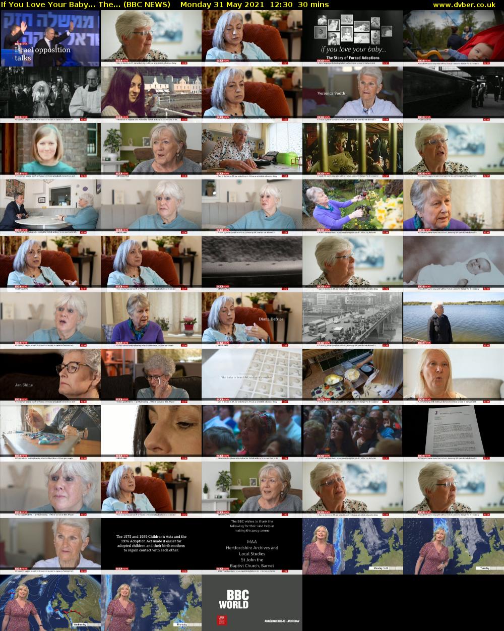 If You Love Your Baby... The... (BBC NEWS) Monday 31 May 2021 12:30 - 13:00