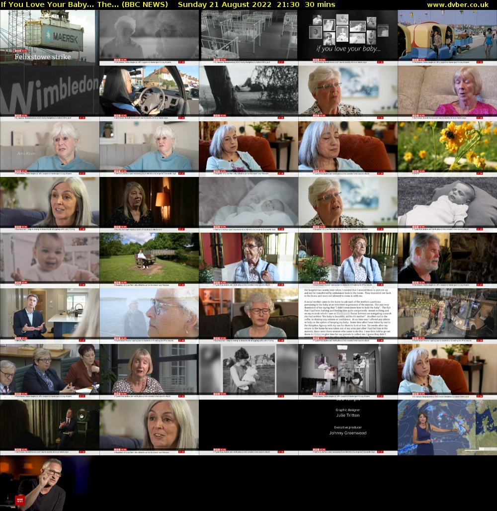 If You Love Your Baby... The... (BBC NEWS) Sunday 21 August 2022 21:30 - 22:00