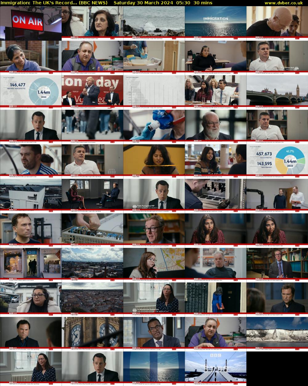 Immigration: The UK's Record... (BBC NEWS) Saturday 30 March 2024 05:30 - 06:00