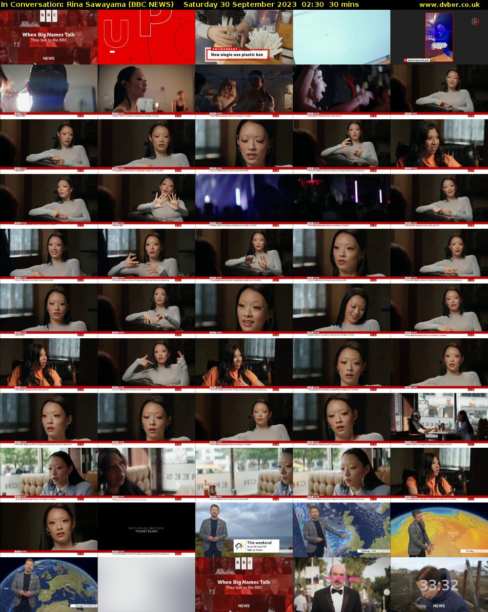 In Conversation: Rina Sawayama (BBC NEWS) Saturday 30 September 2023 02:30 - 03:00