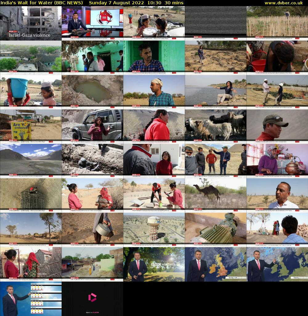 India's Wait for Water (BBC NEWS) Sunday 7 August 2022 10:30 - 11:00