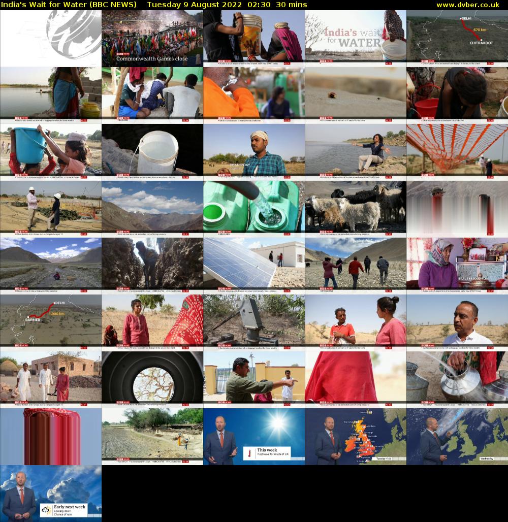 India's Wait for Water (BBC NEWS) Tuesday 9 August 2022 02:30 - 03:00