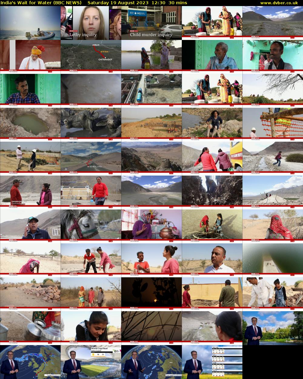 India's Wait for Water (BBC NEWS) Saturday 19 August 2023 12:30 - 13:00