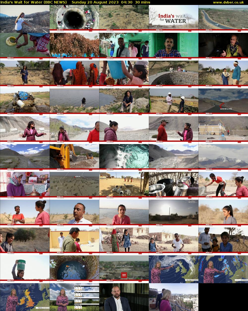 India's Wait for Water (BBC NEWS) Sunday 20 August 2023 04:30 - 05:00