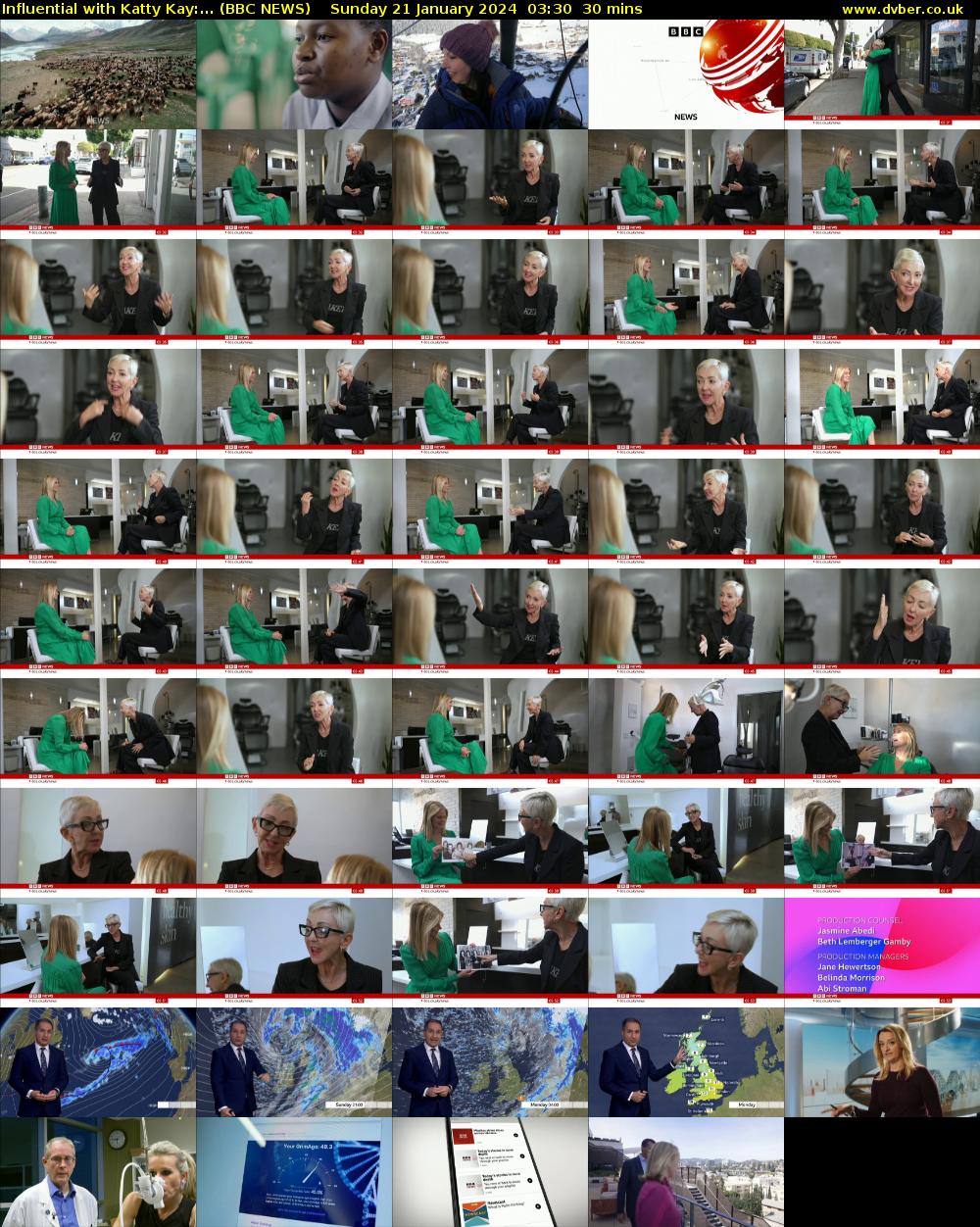 Influential with Katty Kay:... (BBC NEWS) Sunday 21 January 2024 03:30 - 04:00