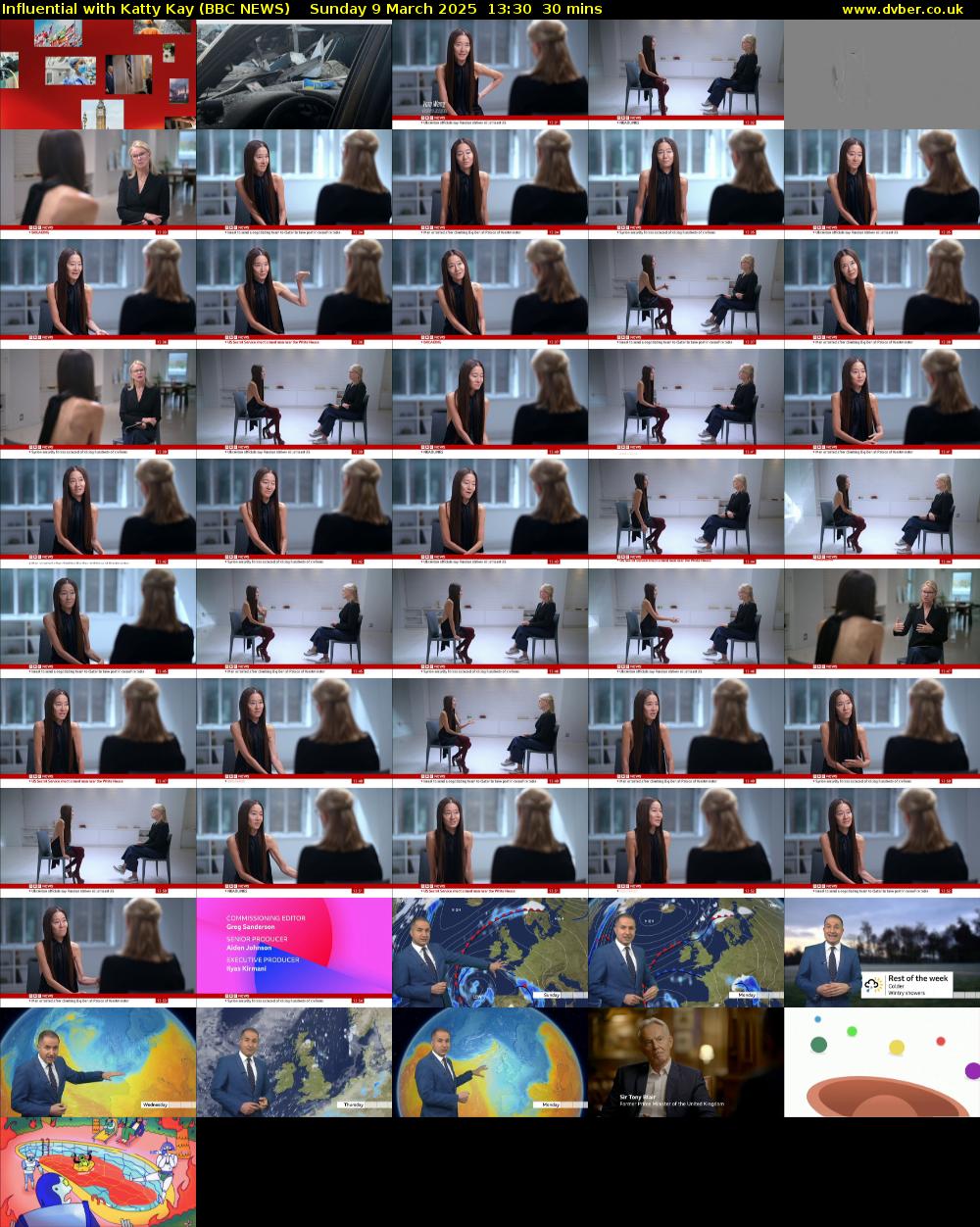 Influential with Katty Kay (BBC NEWS) Sunday 9 March 2025 13:30 - 14:00