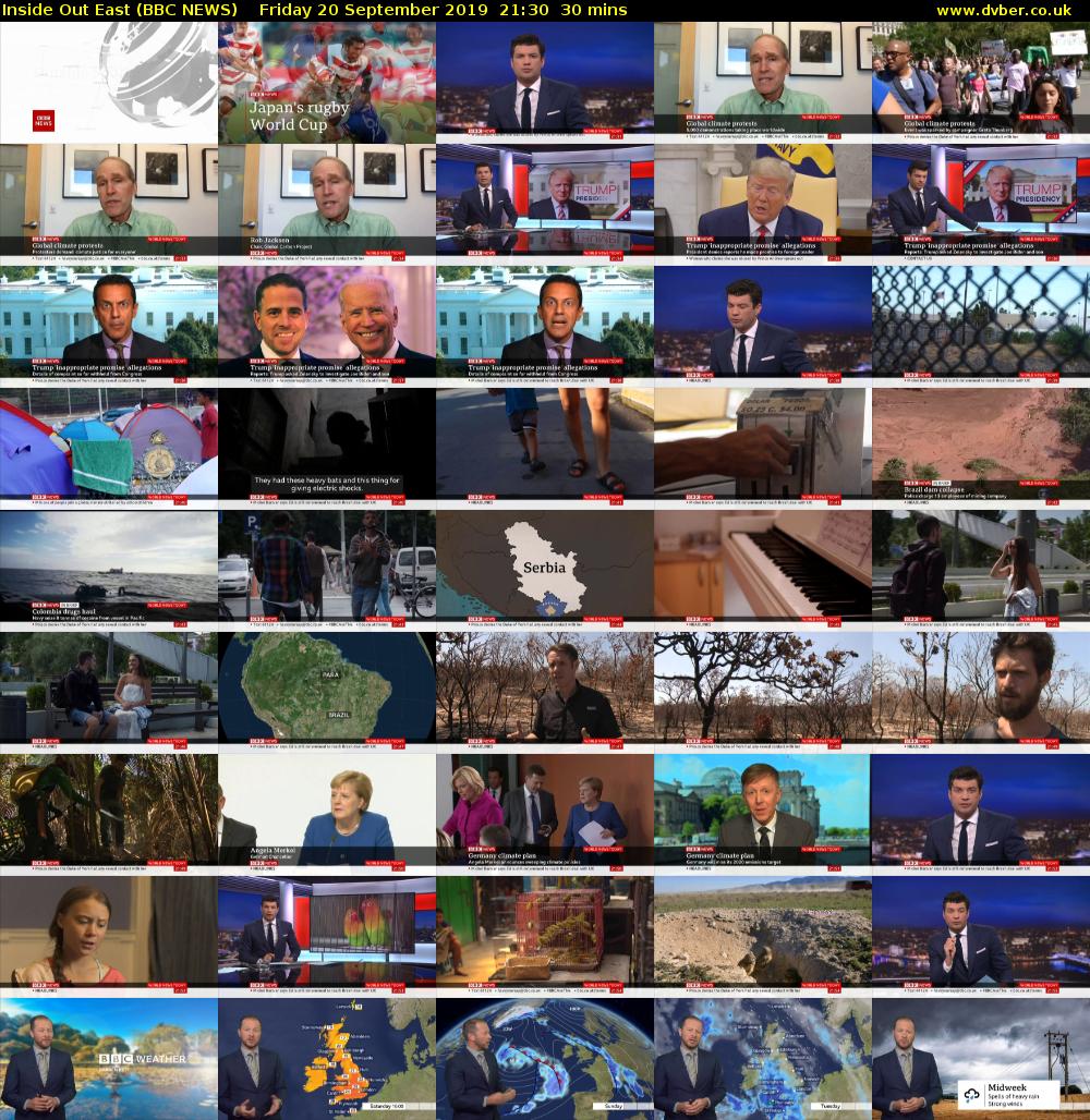 Inside Out East (BBC NEWS) Friday 20 September 2019 21:30 - 22:00