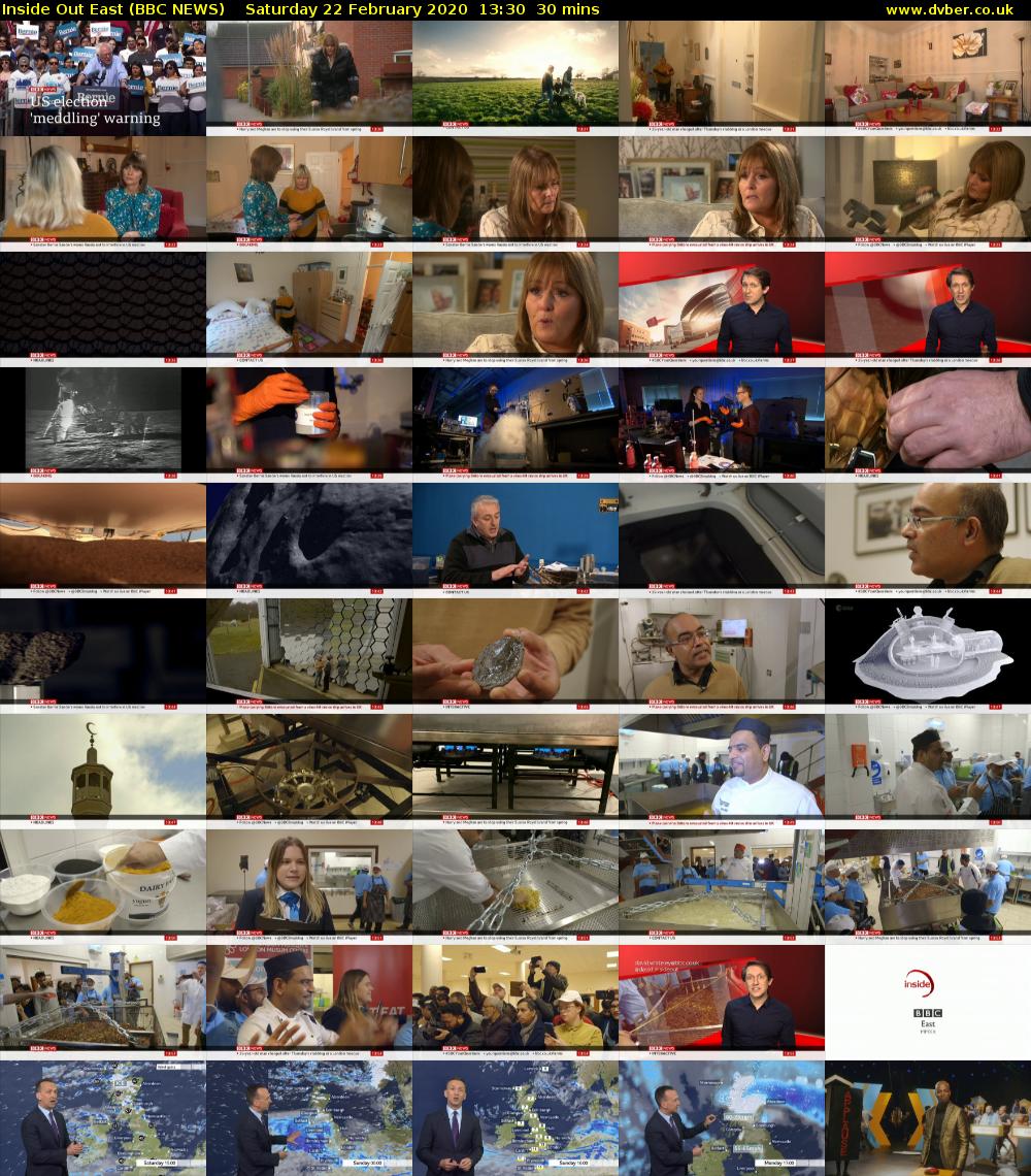 Inside Out East (BBC NEWS) Saturday 22 February 2020 13:30 - 14:00