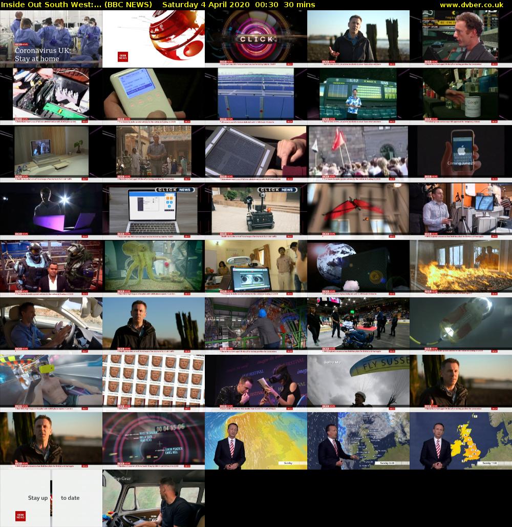 Inside Out South West:... (BBC NEWS) Saturday 4 April 2020 00:30 - 01:00