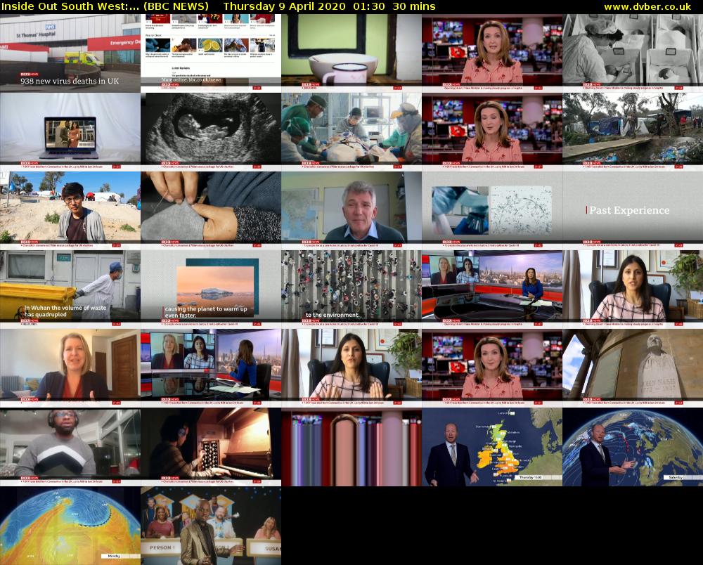 Inside Out South West:... (BBC NEWS) Thursday 9 April 2020 01:30 - 02:00