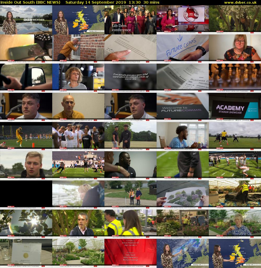 Inside Out South (BBC NEWS) Saturday 14 September 2019 13:30 - 14:00