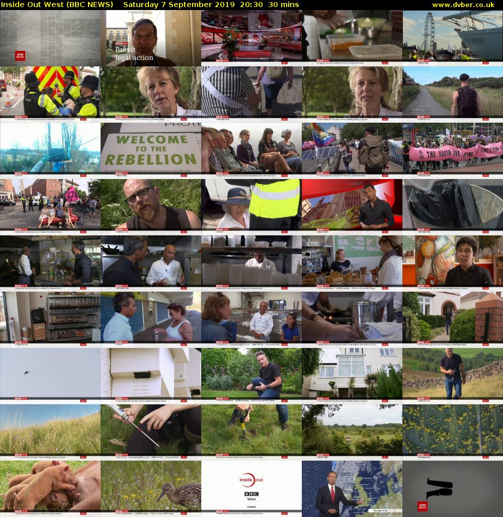 Inside Out West (BBC NEWS) Saturday 7 September 2019 20:30 - 21:00