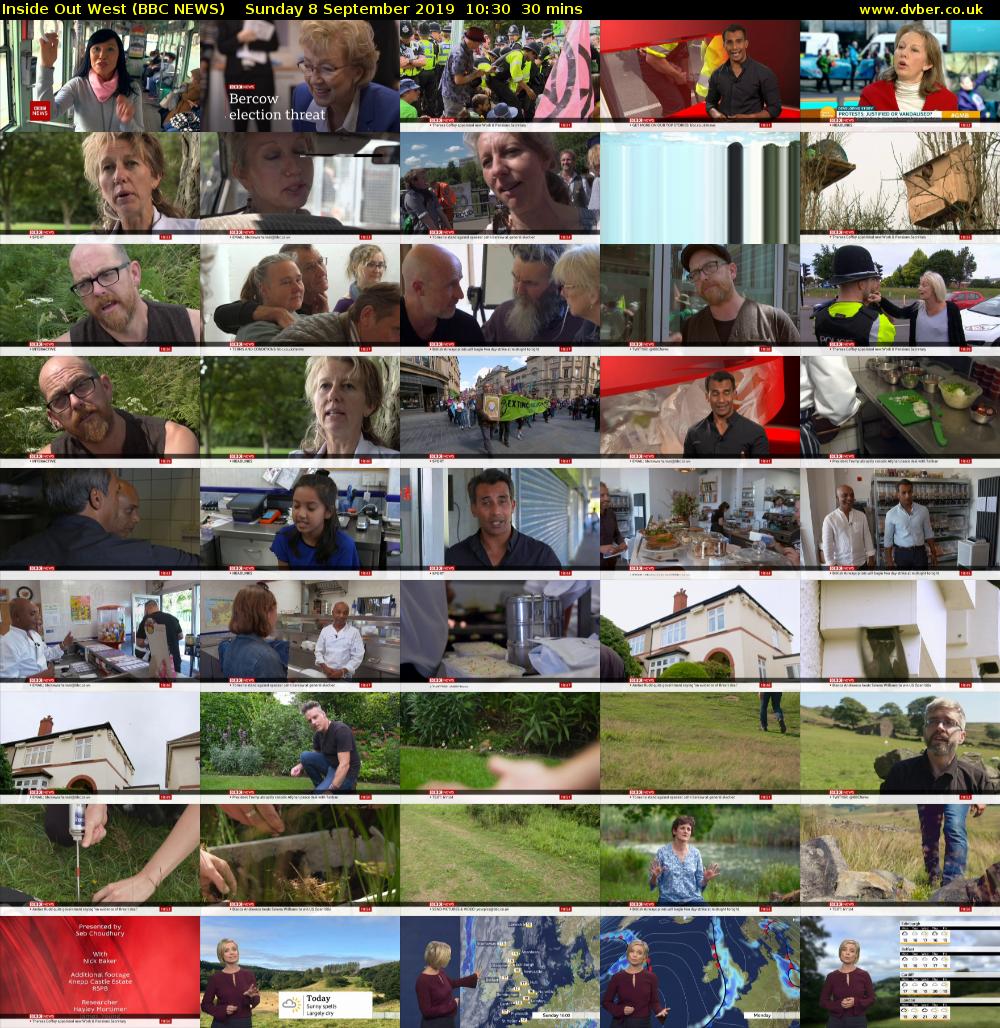 Inside Out West (BBC NEWS) Sunday 8 September 2019 10:30 - 11:00