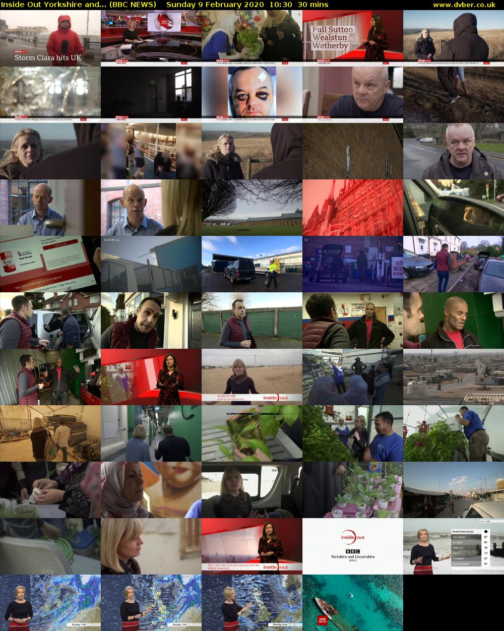 Inside Out Yorkshire and... (BBC NEWS) Sunday 9 February 2020 10:30 - 11:00