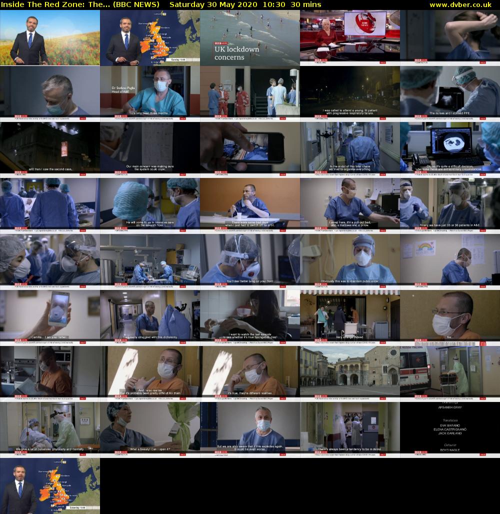 Inside The Red Zone: The... (BBC NEWS) Saturday 30 May 2020 10:30 - 11:00