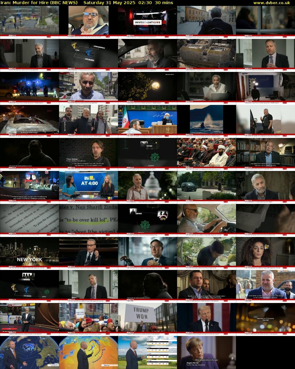 Iran: Murder for Hire (BBC NEWS) Saturday 31 May 2025 02:30 - 03:00