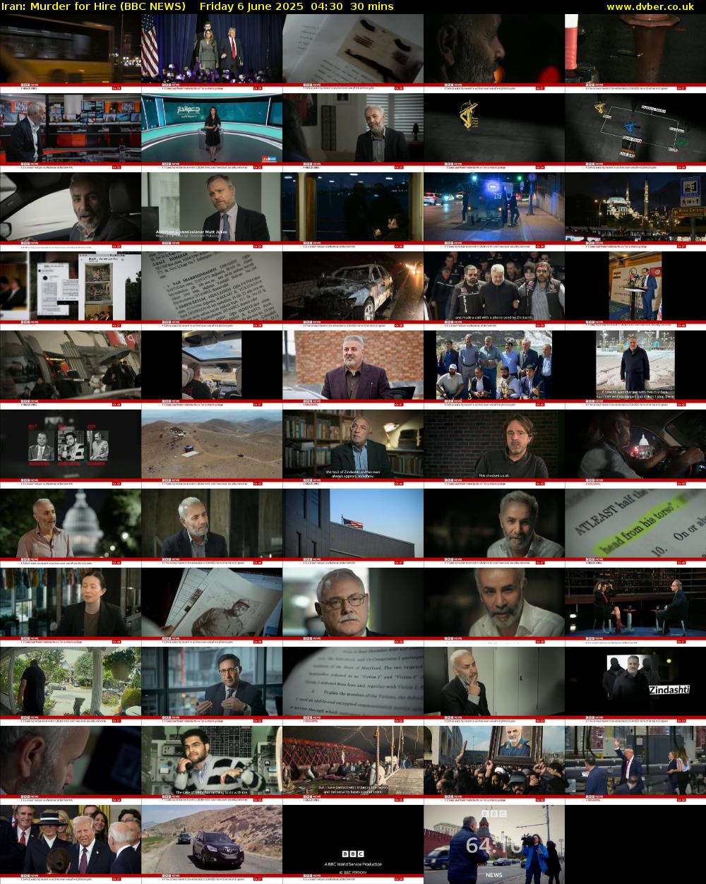 Iran: Murder for Hire (BBC NEWS) Friday 6 June 2025 04:30 - 05:00