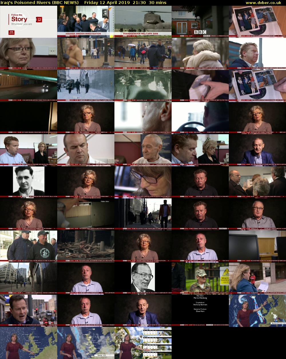 Iraq's Poisoned Rivers (BBC NEWS) Friday 12 April 2019 21:30 - 22:00