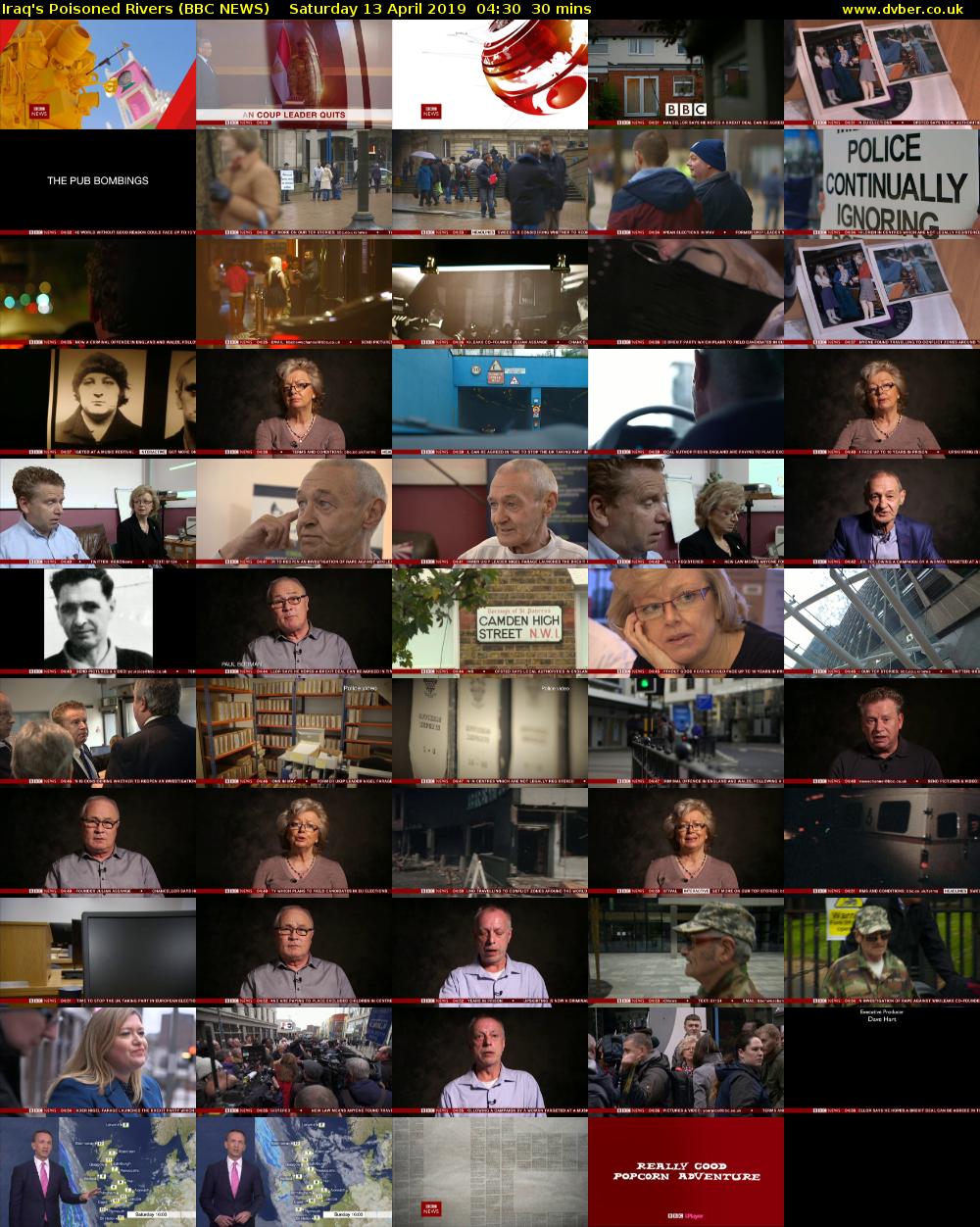 Iraq's Poisoned Rivers (BBC NEWS) Saturday 13 April 2019 04:30 - 05:00