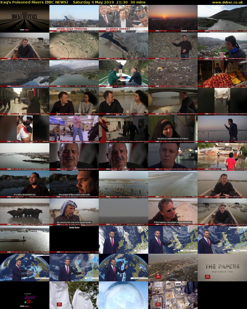 Iraq's Poisoned Rivers (BBC NEWS) Saturday 4 May 2019 21:30 - 22:00