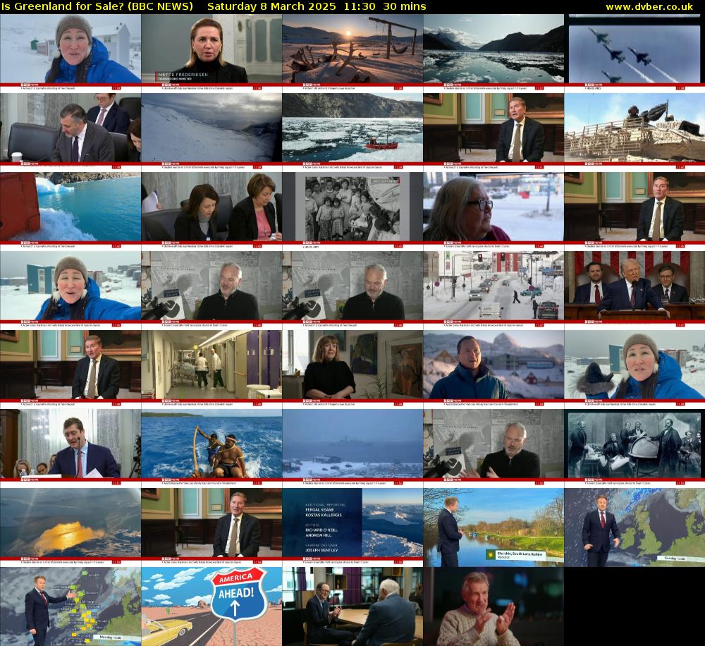 Is Greenland for Sale? (BBC NEWS) Saturday 8 March 2025 11:30 - 12:00