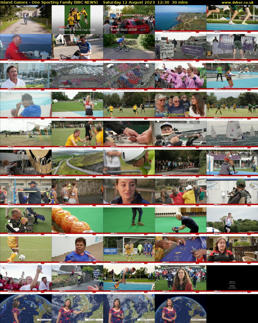 Island Games - One Sporting Family (BBC NEWS) Saturday 12 August 2023 12:30 - 13:00