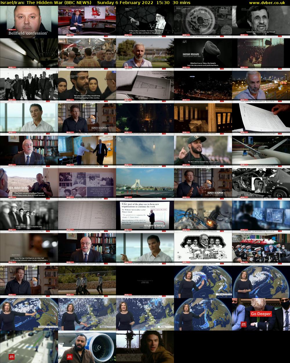 Israel/Iran: The Hidden War (BBC NEWS) Sunday 6 February 2022 15:30 - 16:00
