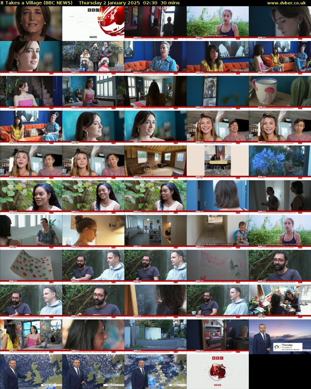 It Takes a Village (BBC NEWS) Thursday 2 January 2025 02:30 - 03:00