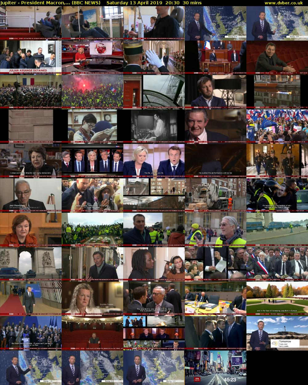 Jupiter - President Macron,... (BBC NEWS) Saturday 13 April 2019 20:30 - 21:00