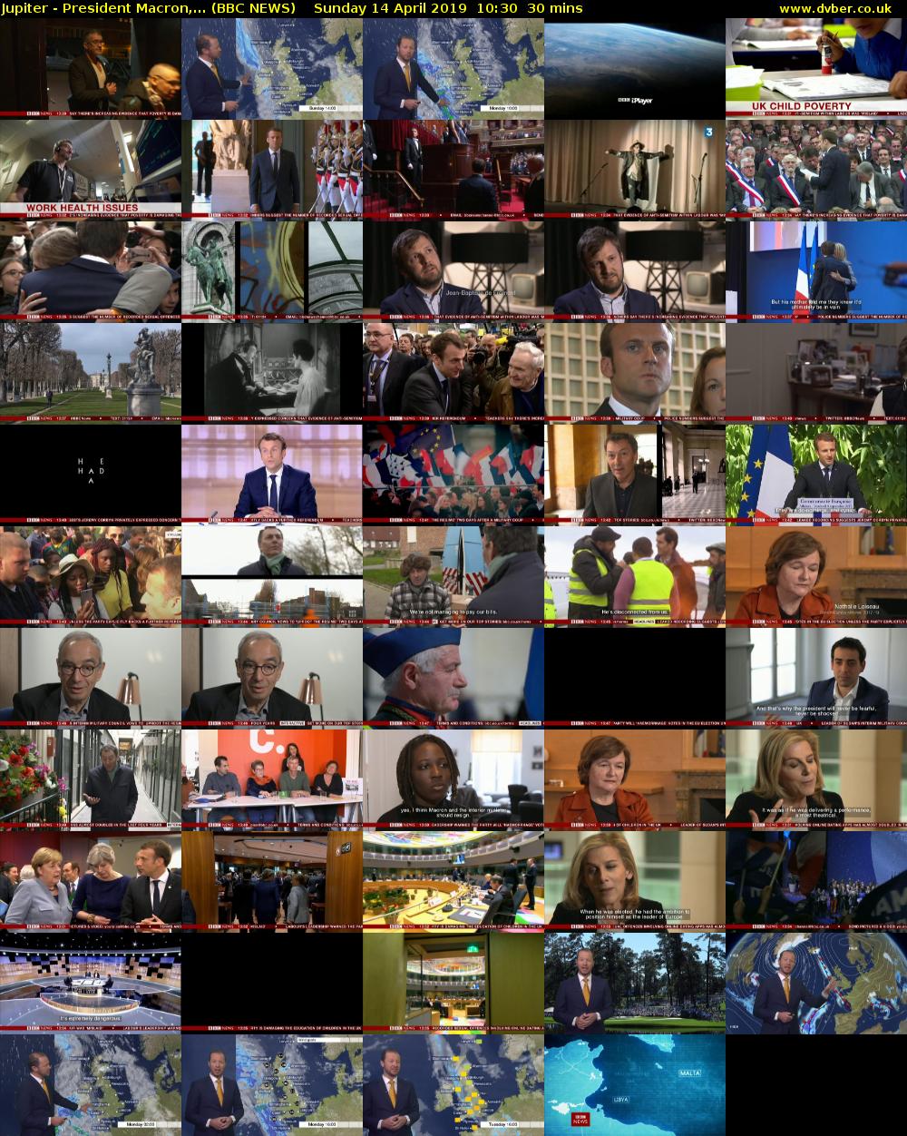 Jupiter - President Macron,... (BBC NEWS) Sunday 14 April 2019 10:30 - 11:00